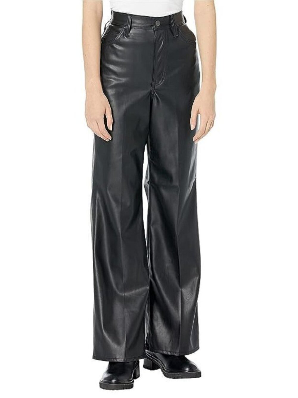 Levi's Womens Premium 70s Flare Faux Leather Jeans